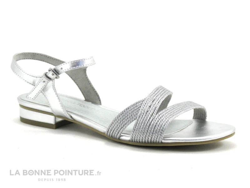 Marco Tozzi-28-185-28 Silver - Sandale Plate Femme Argent 3 Marco Tozzi-28-185-28 Silver - Sandale Plate Femme Argent