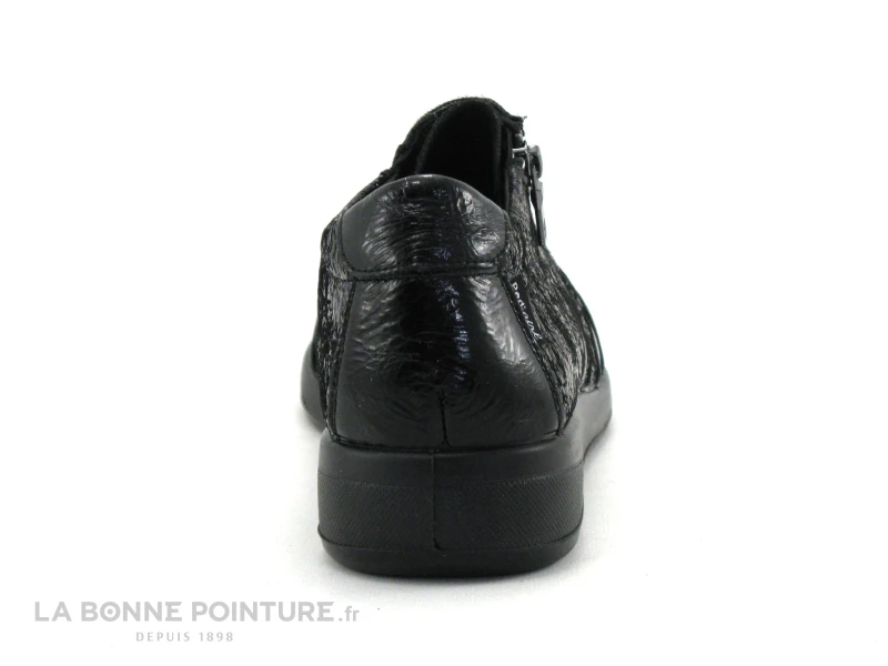 Pedi Girl ALET AMO - Noir Verni - Bleu Metal - Chaussure Femme Avec Zip 6 Pedi Girl ALET AMO - Noir Verni - Bleu Metal - Chaussure Femme Avec Zip – Image 4