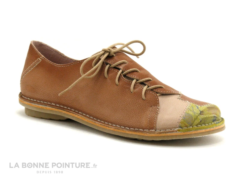 Alce Shoes 9058 - Marron Beige - Lacet Lateral - Chaussure Basse F 6 Alce Shoes 9058 - Marron Beige - Lacet Lateral - Chaussure Basse F – Image 5