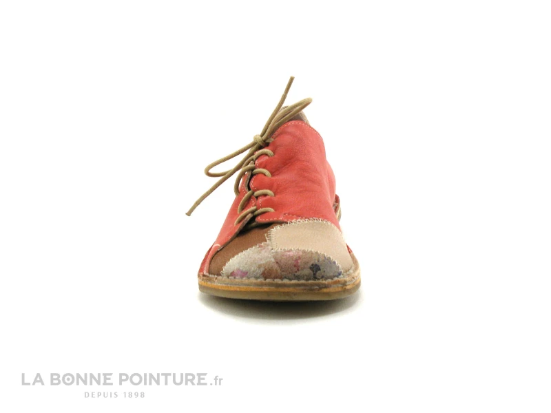 Alce Shoes 9058 - Rouge - Beige - Lacet Lateral - Chaussure Basse F 4 Alce Shoes 9058 - Rouge - Beige - Lacet Lateral - Chaussure Basse F – Image 2