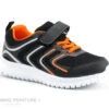 Run Away FAUSTIN - Noir - Orange - Basket Enfant Lacet Elastique