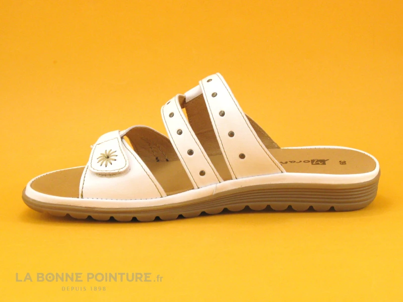 Morans FEUGES Blanc - Mule Femme Brides Reglables 4 Morans FEUGES Blanc - Mule Femme Brides Reglables – Image 2