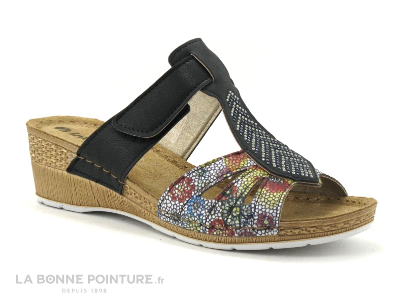 Inblu EP042T01 Noir - Multi - Mule Talon Compense 3 Inblu EP042T01 Noir - Multi - Mule Talon Compense