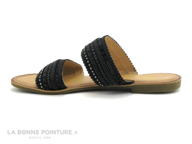 The Divine Factory TDF3239 - Noir - Perles - Mule Plate 4 The Divine Factory TDF3239 - Noir - Perles - Mule Plate – Image 2