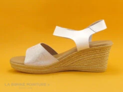 Eva Frutos 9538 Blanc - Metallise - Sandale Compensee -Chaussures À La Mode cd24607c73b9e66c561f35ea11d5d5ef img 3032.jpg 132238