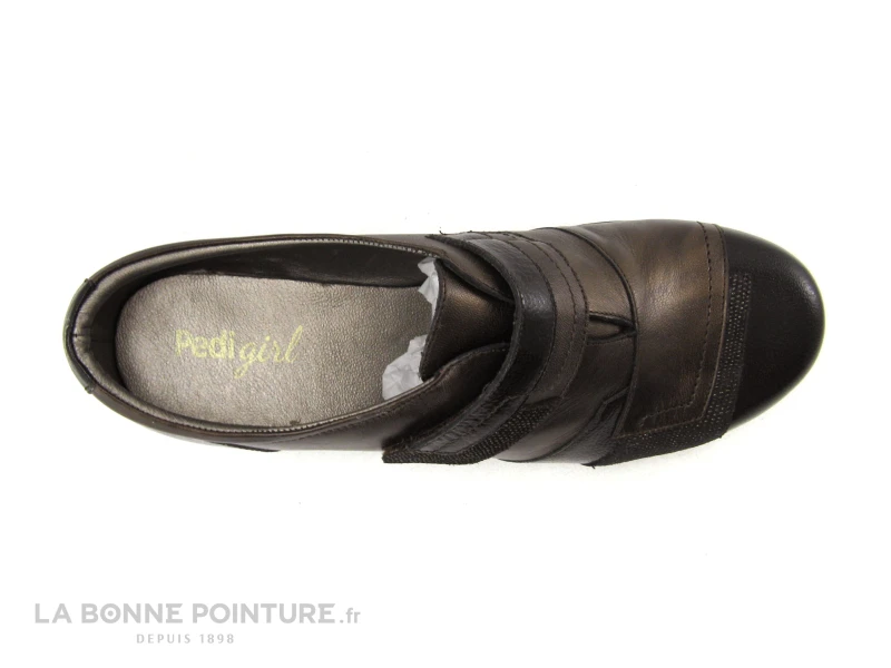 Pedi Girl GAURIA Carbone Moka - Chaussure Velcro Marron Metal 8 Pedi Girl GAURIA Carbone Moka - Chaussure Velcro Marron Metal – Image 6