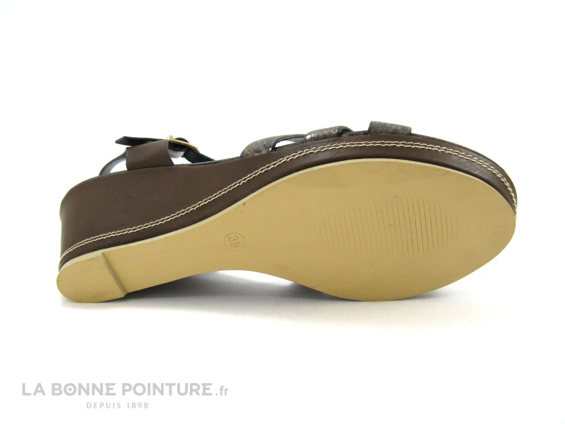 Elina Kara 5511 6 Marron Serpent Nu-pieds Compense 7 Elina Kara 5511 6 Marron Serpent Nu-pieds Compense – Image 5