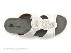 Morans MOUREZE 26148 Blanc Argent - 3 Fleurs - Mule Femme -Chaussures À La Mode cd24607c73b9e66c561f35ea11d5d5ef img 5719.jpg 135306