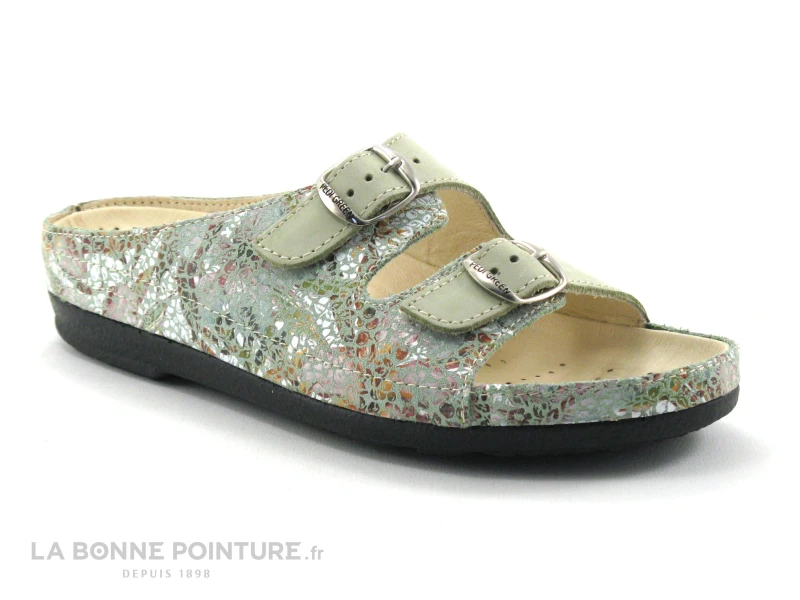 Pedi Girl WELL BIC DB Flo Nub Amande Salvia - Mule Reglable Femme 3 Pedi Girl WELL BIC DB Flo Nub Amande Salvia - Mule Reglable Femme