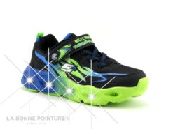 Skechers Lights 400103 Thermo Flash - Heat Flux - Noir Bleu Jaune - Basket