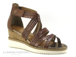 Tamaris 1-28352-26 Cognac - Brides Ajourees - Sandale Talon Compense -Chaussures À La Mode cd24607c73b9e66c561f35ea11d5d5ef img 7077.jpg 156028
