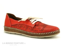 Morans GEMMA Rouge - Chaussure A Lacet Femme - Cuir Rouge