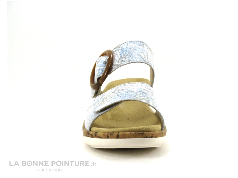 Remonte R6853-92 - Blanc - Bleu - Sandale Femme Avec Velcro 4 Remonte R6853-92 - Blanc - Bleu - Sandale Femme Avec Velcro – Image 2