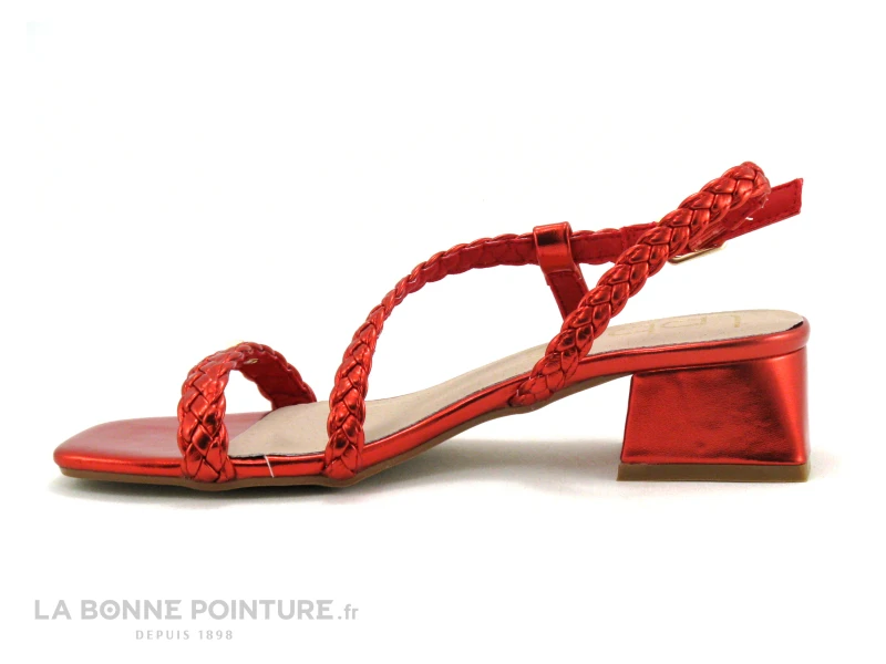 LPB Les Petites Bombes FLORENCIA - Rouge Metal - Sandale Femme 5 LPB Les Petites Bombes FLORENCIA - Rouge Metal - Sandale Femme – Image 3
