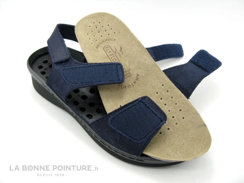 Fly Flot FRILUX Marine - Sandale Confort Femme - 3 Velcros 6 Fly Flot FRILUX Marine - Sandale Confort Femme - 3 Velcros – Image 4