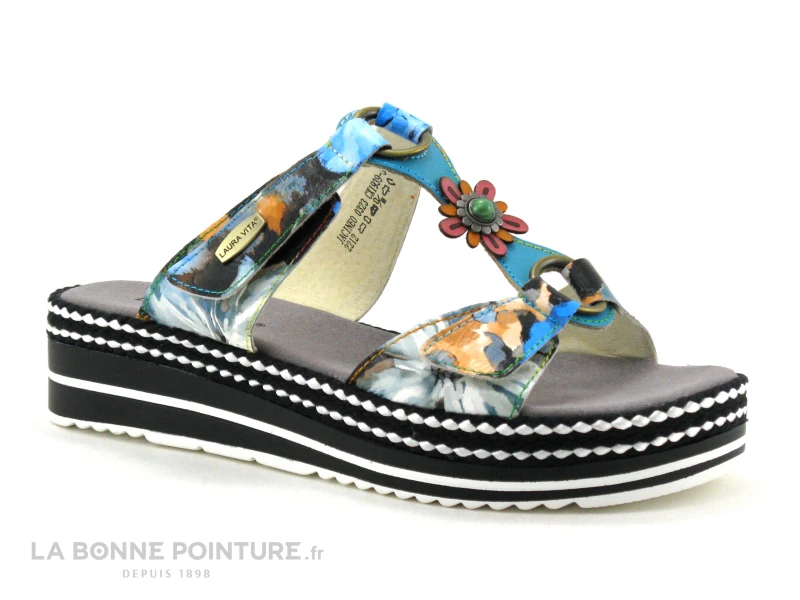 Laura Vita JACINEO 0323 Bleu - Mule Reglable Femme 3 Laura Vita JACINEO 0323 Bleu - Mule Reglable Femme