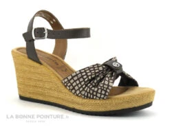 Tamaris 1-28346-20 Chocolate-Dots - Nu-pieds Talon Compense -Chaussures À La Mode cd24607c73b9e66c561f35ea11d5d5ef img 7739.jpg 181086