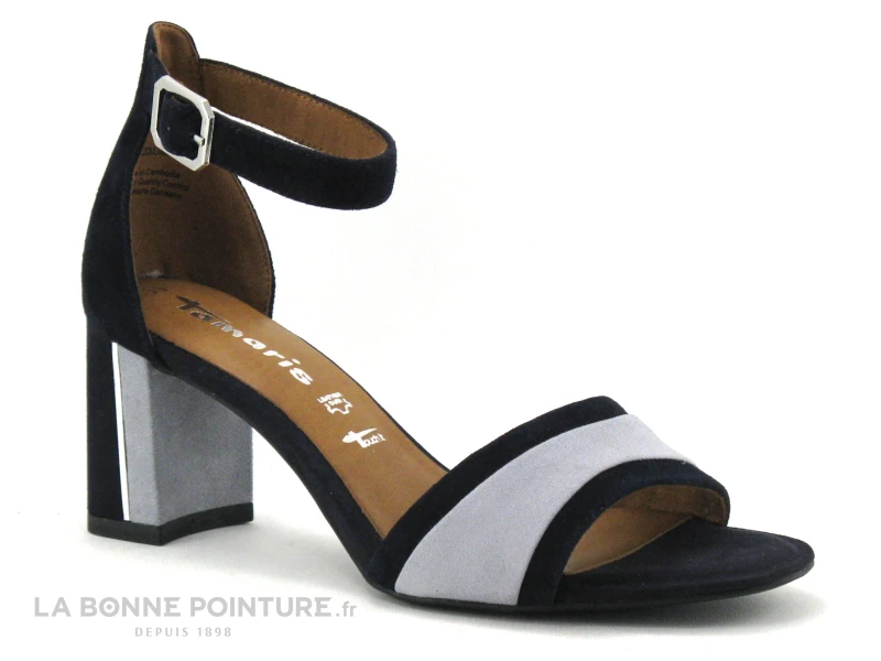 Tamaris 1-28379-28 Navy Lt Blue - Sandale Talon Haut - Bride Cheville 7 Tamaris 1-28379-28 Navy Lt Blue - Sandale Talon Haut - Bride Cheville – Image 5