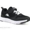 Kappa LogoDelvis EV Kid Black White - 381B86W - Basket Sport Enfant