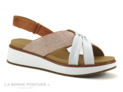 Fugitive KIM Orange - Blanc - Brides Croisees - Sandale Femme -Chaussures À La Mode cd24607c73b9e66c561f35ea11d5d5ef img 8200.jpg 169376