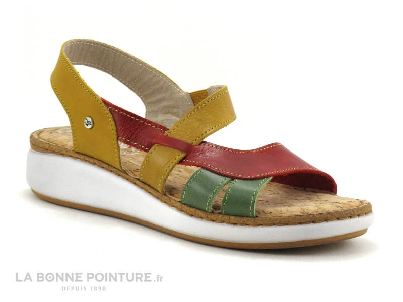 Fly Flot FRAGONY Rouge Ocre Vert - Nu-pieds Confort Femme 7 Fly Flot FRAGONY Rouge Ocre Vert - Nu-pieds Confort Femme – Image 5