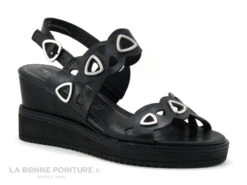 Tamaris 1-28331-26 001 Black - Sandale Noire Talon Compense