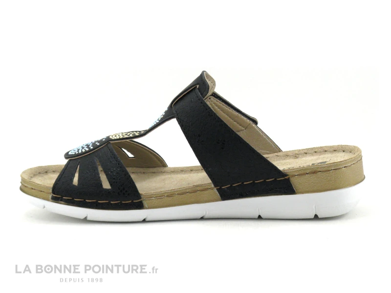 Morans MEMBOISE Marine - Strass - Mule Femme Avec Bride Velcro 5 Morans MEMBOISE Marine - Strass - Mule Femme Avec Bride Velcro – Image 3