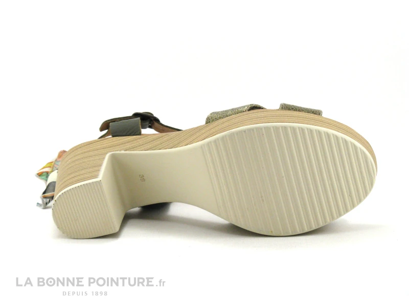 Good Step 3114-L46 Dromix Kaki - Foulard - Sandale Talon Haut 9 Good Step 3114-L46 Dromix Kaki - Foulard - Sandale Talon Haut – Image 7