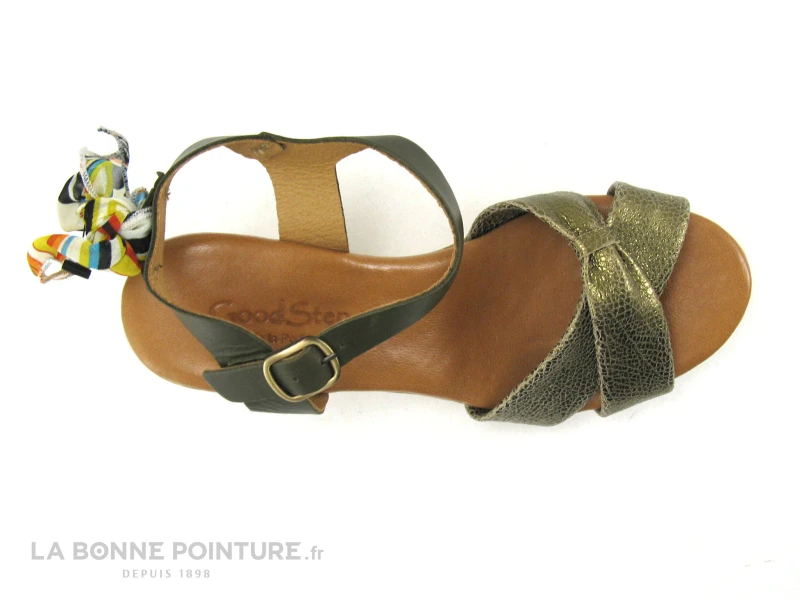 Good Step 3114-L46 Dromix Kaki - Foulard - Sandale Talon Haut 8 Good Step 3114-L46 Dromix Kaki - Foulard - Sandale Talon Haut – Image 6