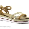 The Divine Factory TX4358 Camel - Or - Sandale Compensee Femme