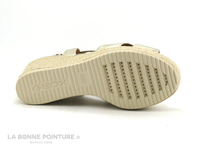 Geox D35GVC PONZA - Sandale Talon Haut Compense - Or Metal 9 Geox D35GVC PONZA - Sandale Talon Haut Compense - Or Metal – Image 7