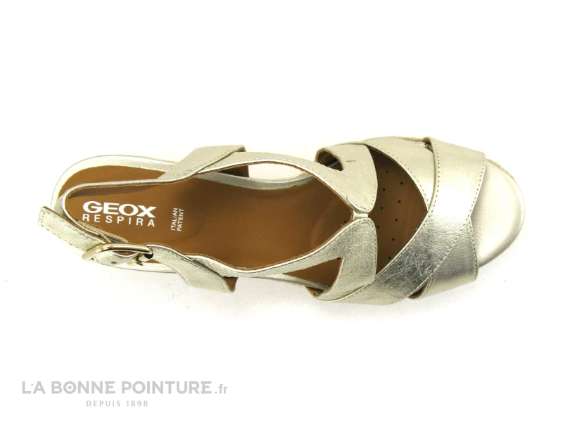Geox D35GVC PONZA - Sandale Talon Haut Compense - Or Metal 8 Geox D35GVC PONZA - Sandale Talon Haut Compense - Or Metal – Image 6