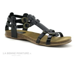 Kickers ANA Noir Perm - 281777-50 - Sandale Plate Femme