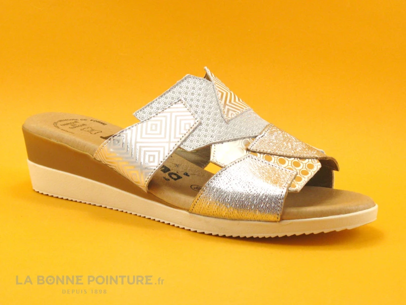 Jordana 2769 Argent - Mule Femme - Talon Compense 6 Jordana 2769 Argent - Mule Femme - Talon Compense – Image 4