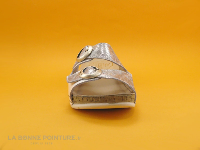 Fly Flot FLETY Blanc - Gris Metal - 2 Brides Reglables - Mule 4 Fly Flot FLETY Blanc - Gris Metal - 2 Brides Reglables - Mule – Image 2