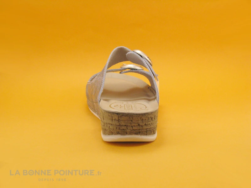 Fly Flot FLETY Blanc - Gris Metal - 2 Brides Reglables - Mule 6 Fly Flot FLETY Blanc - Gris Metal - 2 Brides Reglables - Mule – Image 4