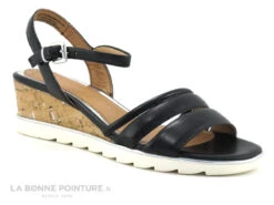 Marco Tozzi Premio 2-28724-28 - Nu-pieds Cuir Noir -Talon Compense -Chaussures À La Mode cd24607c73b9e66c561f35ea11d5d5ef img 9472.jpg 170922