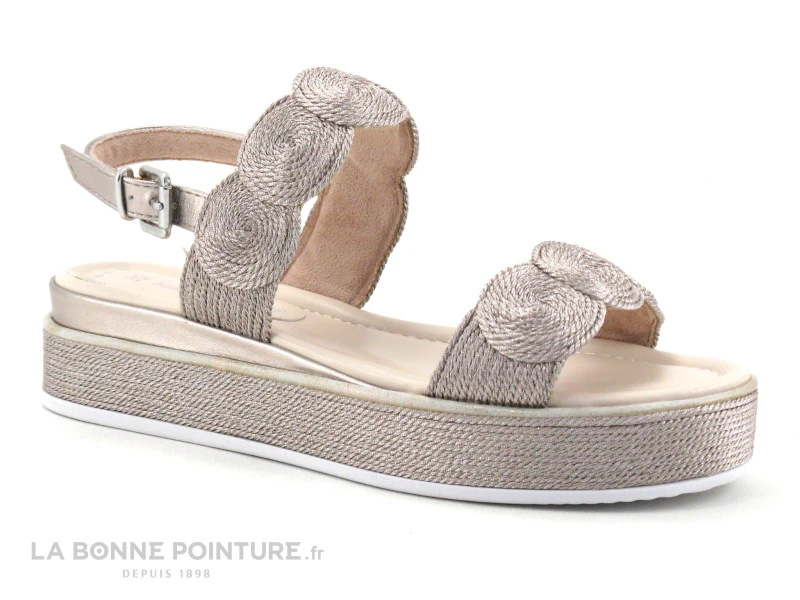 Marco Tozzi 2-28760-28 Rose Metallic - Cercles - Sandale Compensee 7 Marco Tozzi 2-28760-28 Rose Metallic - Cercles - Sandale Compensee – Image 5