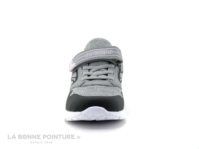 Dockers 48BT601 Basket Grise Rose Fille - Elastique Et Velcro 4 Dockers 48BT601 Basket Grise Rose Fille - Elastique Et Velcro – Image 2