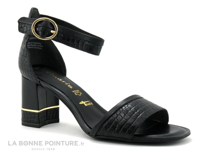 Tamaris 1-28379-26 Black Croco - Sandale Talon Haut 3 Tamaris 1-28379-26 Black Croco - Sandale Talon Haut