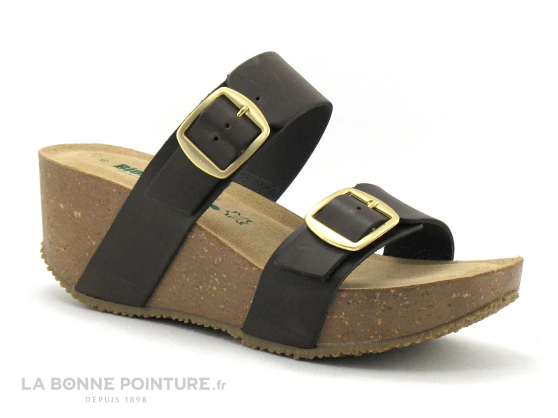 BioNatura 24A2178-I-Goitmo - Mule Cuir Marron Talon Haut Compense 7 BioNatura 24A2178-I-Goitmo - Mule Cuir Marron Talon Haut Compense – Image 5