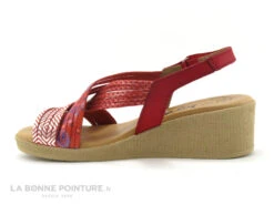 Jordana 3341 - Sandale Compensee Femme Cuir Rouge Et Argent -Chaussures À La Mode cd24607c73b9e66c561f35ea11d5d5ef img 9674.jpg 159521