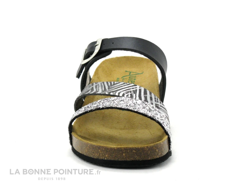 Autenti 6810229 Noir Paillettes Argent - Mule Talon Compense 4 Autenti 6810229 Noir Paillettes Argent - Mule Talon Compense – Image 2